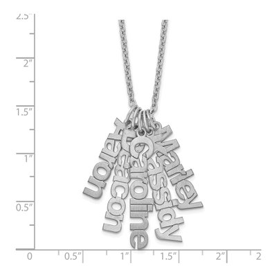 Sterling Silver Personalized 5-Name Necklace – view 3