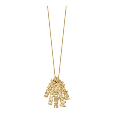 14K Yellow Gold 5-Name Personalized Necklace – view 2