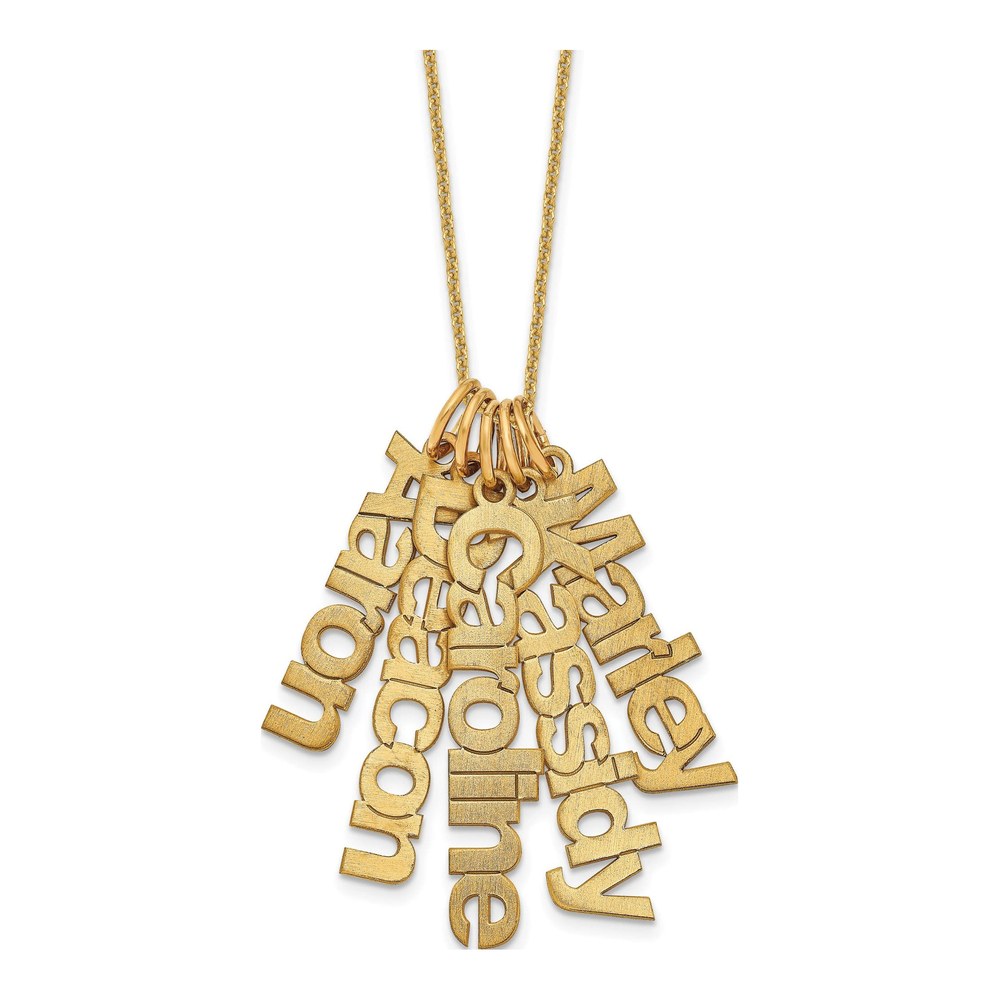 14K Yellow Gold 5-Name Personalized Necklace
