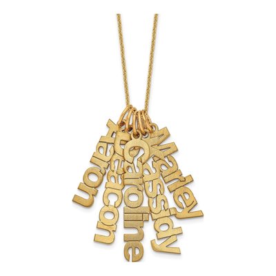 14K Yellow Gold 5-Name Personalized Necklace