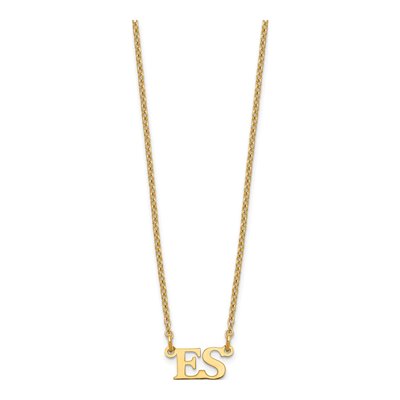 Gold-Plated Sterling Silver Personalized Small Initials Necklace – view 2