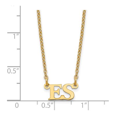 Gold-Plated Sterling Silver Personalized Small Initials Necklace – view 3