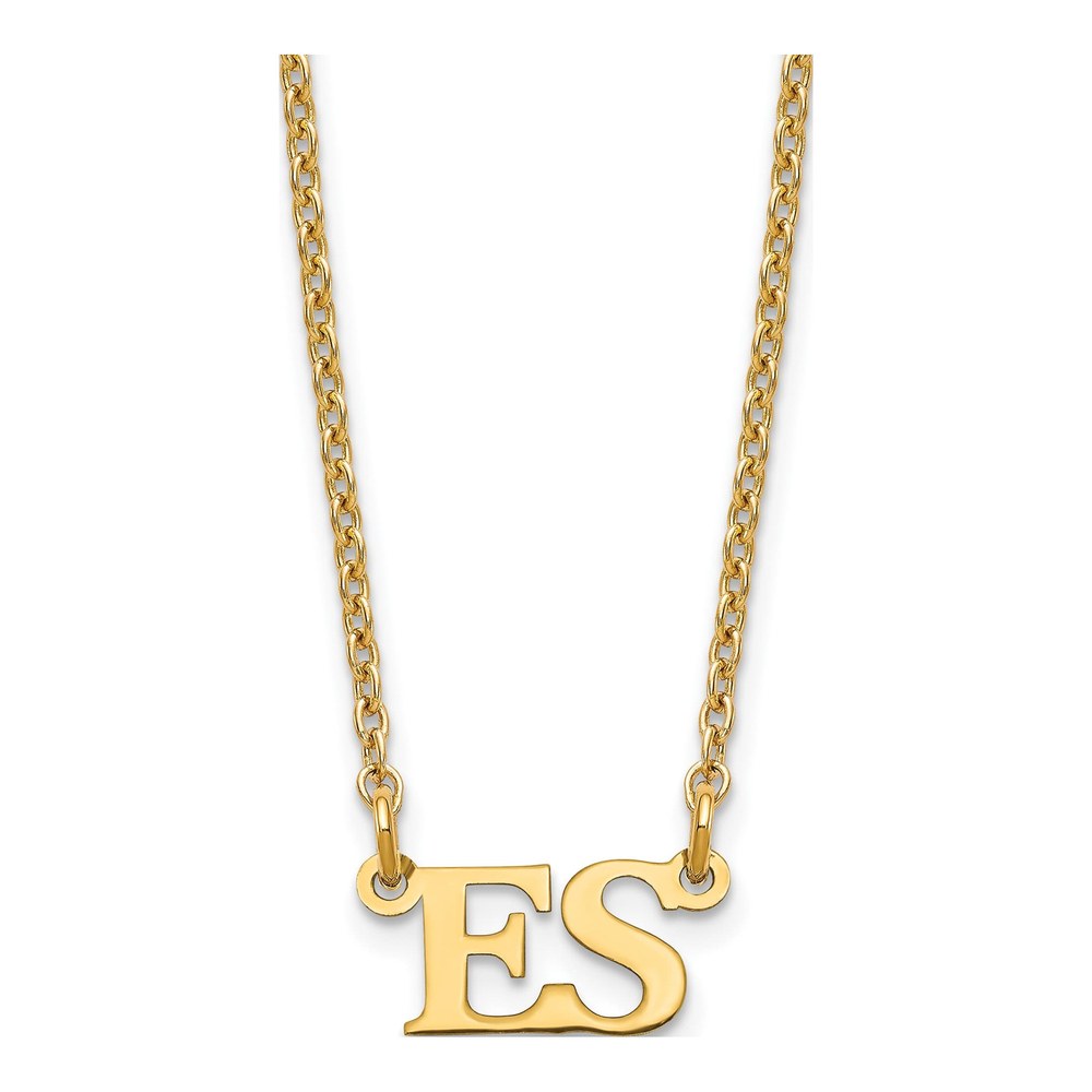 Gold-Plated Sterling Silver Personalized Small Initials Necklace