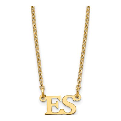 Gold-Plated Sterling Silver Personalized Small Initials Necklace