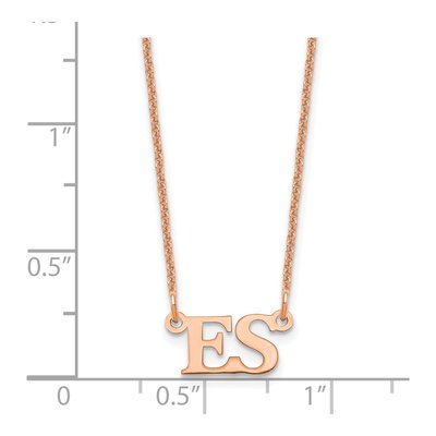14K Rose Gold Personalized Initials Necklace – view 3