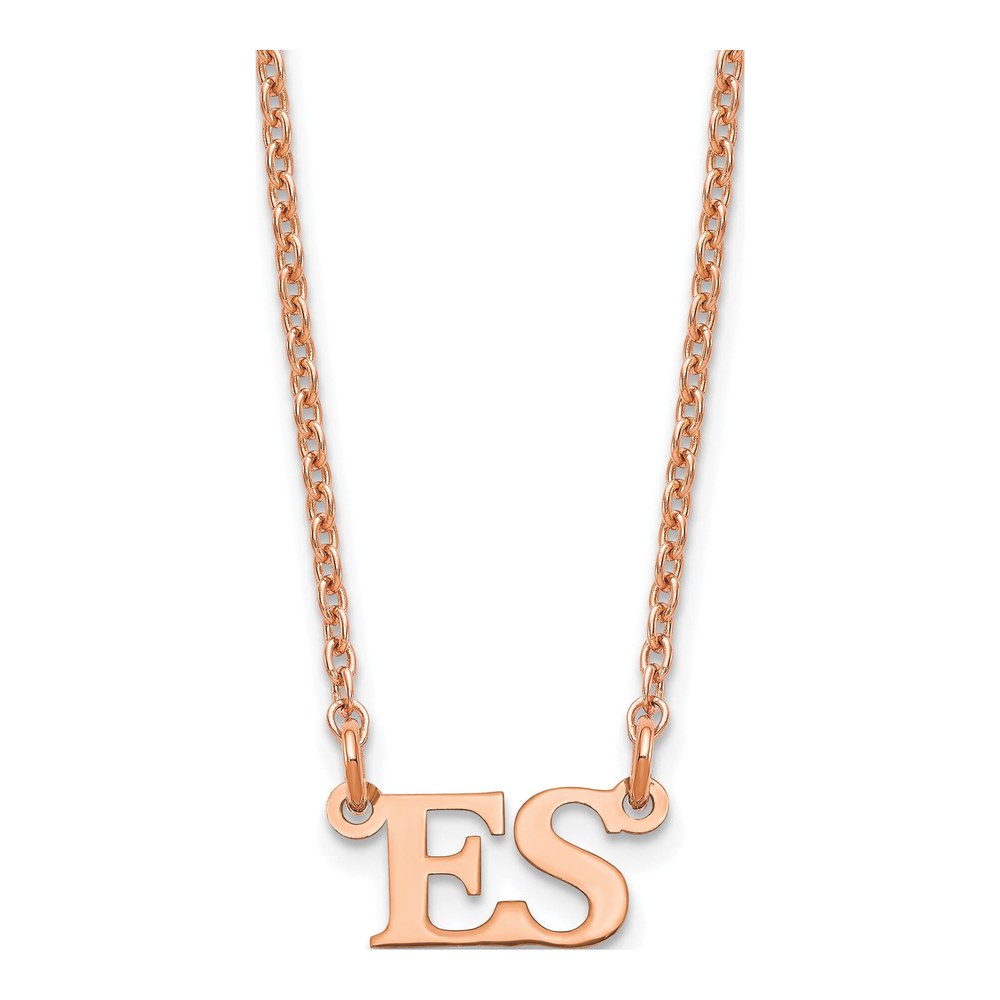 Rose Gold-Plated Sterling Silver Personalized Initials Necklace