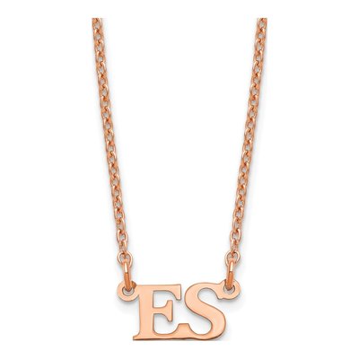 Rose Gold-Plated Sterling Silver Personalized Initials Necklace