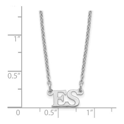 Sterling Silver Personalized Small Initials Necklace – view 3
