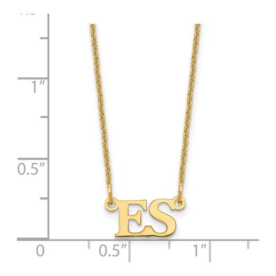 14K Yellow Gold Personalized Initials Necklace – view 3
