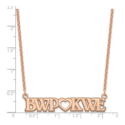 Personalized Couple's Monogram Heart Necklace – view 2