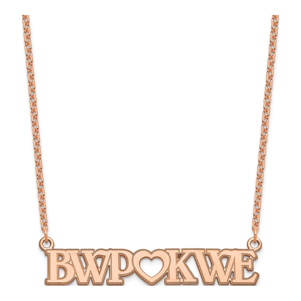 Personalized Couple's Monogram Heart Necklace