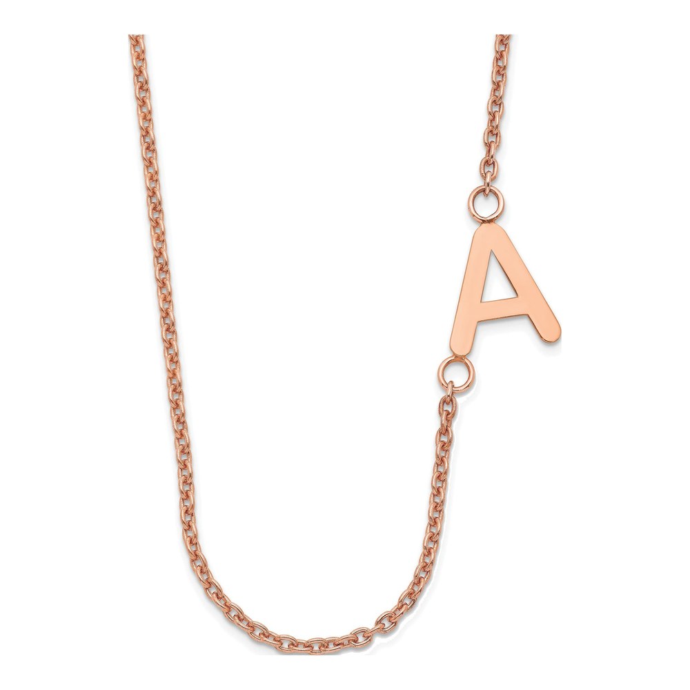 Rose Gold-Plated Sterling Silver Initial Pendant