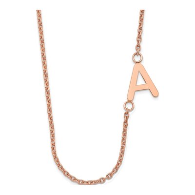 Rose Gold-Plated Sterling Silver Initial Pendant