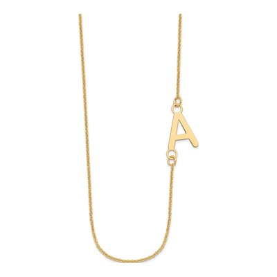 14K Yellow Gold Personalized Initial Necklace – view 2