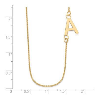 14K Yellow Gold Personalized Initial Necklace – view 3