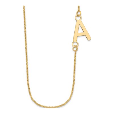 14K Yellow Gold Personalized Initial Necklace