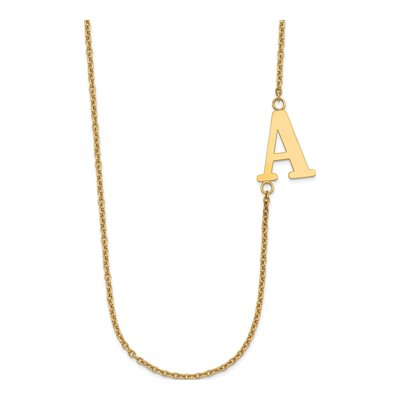 Gold-Plated Sterling Silver Personalized Large Initial Necklace – view 2