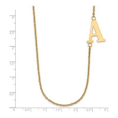 Gold-Plated Sterling Silver Personalized Large Initial Necklace – view 3