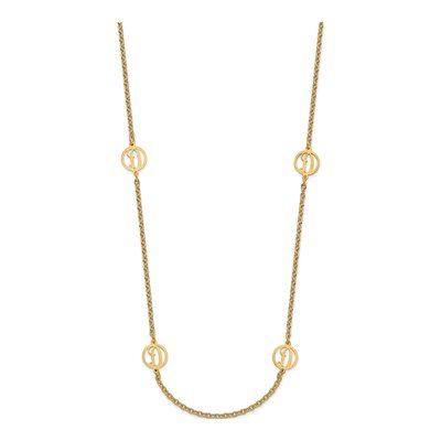 Gold-Plated Sterling Silver Personalized Initial Station Necklace – view 2