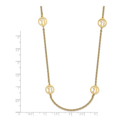 Gold-Plated Sterling Silver Personalized Initial Station Necklace – view 3