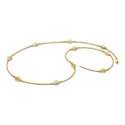 Gold-Plated Sterling Silver Personalized Initial Station Necklace – view 5