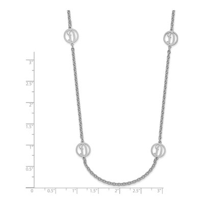 Sterling Silver Initial Station Necklace – view 3