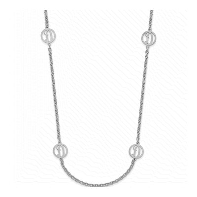 Sterling Silver Initial Station Necklace