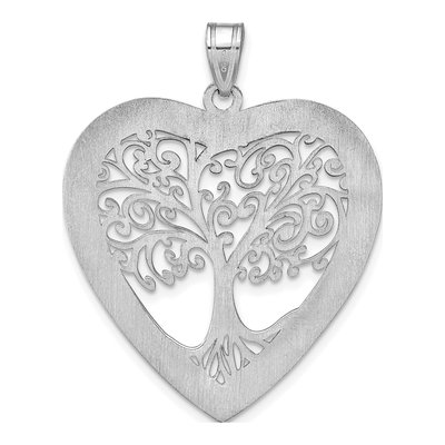 Sterling Silver Heart Family Tree Pendant – view 4