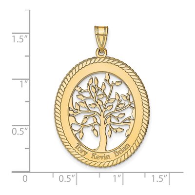 Gold-Plated Sterling Silver Personalized Family Tree Pendant – view 5
