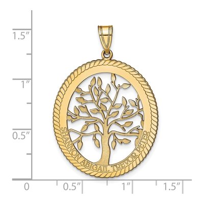 Gold-Plated Sterling Silver Personalized Family Tree Pendant – view 5