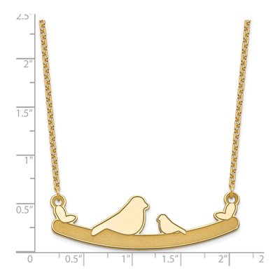 14K Rose Gold Mom Baby Bird Necklace – view 3