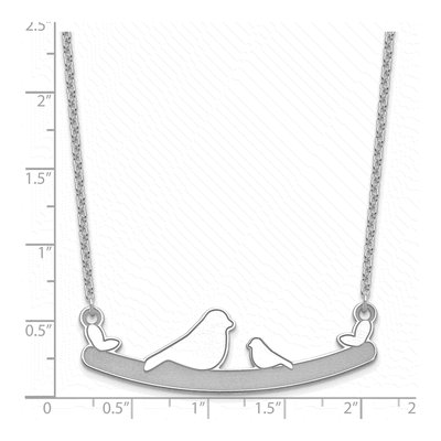 Sterling Silver Mom Baby Bird Pendant Necklace – view 3