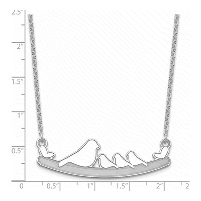 Sterling Silver Mom Baby Birds Pendant Necklace – view 3