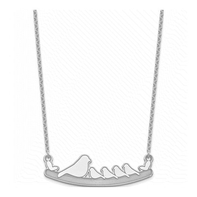 Sterling Silver Mom Baby Birds Pendant Necklace – view 2