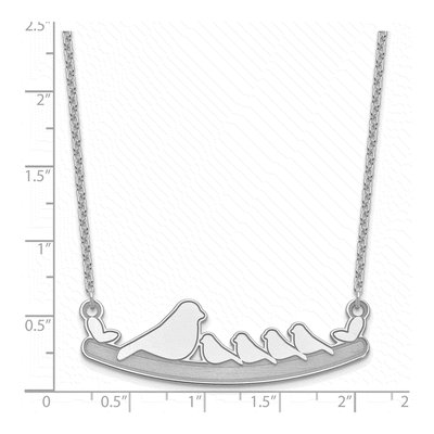 Sterling Silver Mom Baby Birds Pendant Necklace – view 3