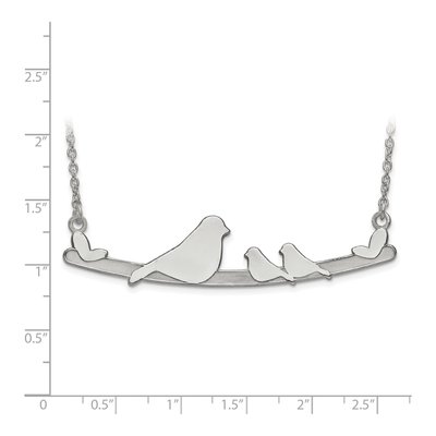 Sterling Silver Bird Family Pendant Necklace – view 2
