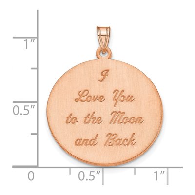 14K Rose Gold I Love You to Moon Pendant – view 3