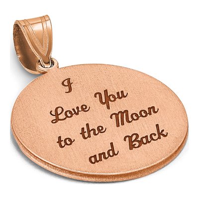 14K Rose Gold I Love You to Moon Pendant – view 5