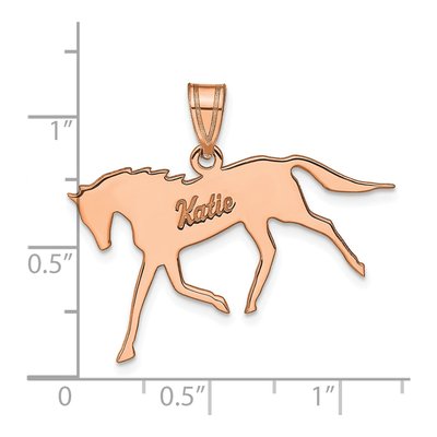 Rose Gold-Plated Sterling Silver Personalized Name Pendant – view 3