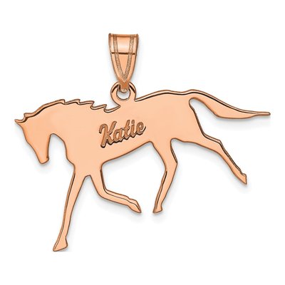 Rose Gold-Plated Sterling Silver Personalized Name Pendant