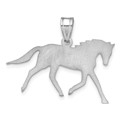 Sterling Silver Personalized Horse Name Pendant – view 4