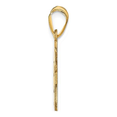 14K Yellow Gold Personalized Football Helmet Pendant – view 2