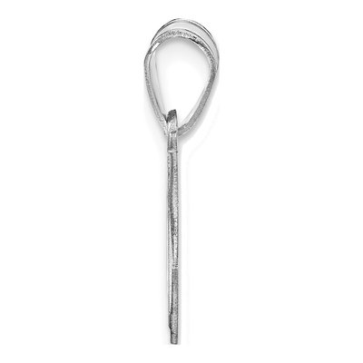 14K White Gold Personalized Football Pendant – view 2