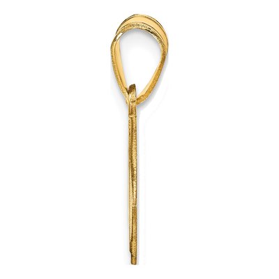 14K Yellow Gold Personalized Football Pendant – view 2
