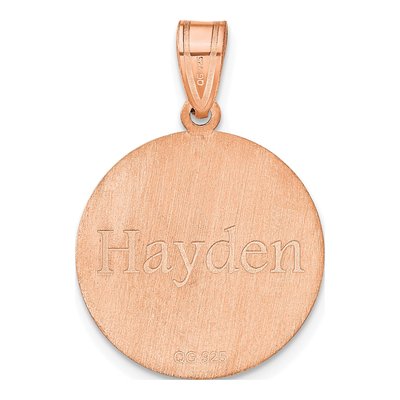 14K Rose Gold Personalized Basketball Pendant – view 2
