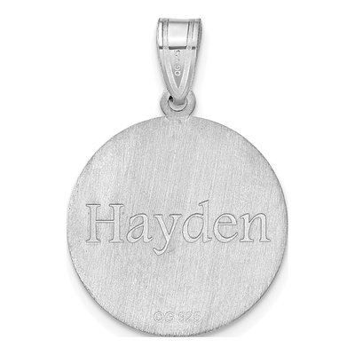 14K White Gold Personalized Basketball Pendant – view 3