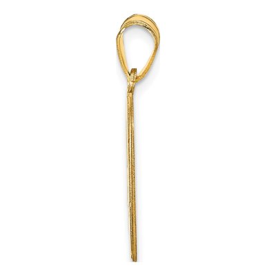 14K Yellow Gold Personalized Basketball Pendant – view 2