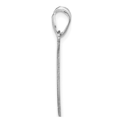 14K White Gold Personalized Baseball Pendant – view 2