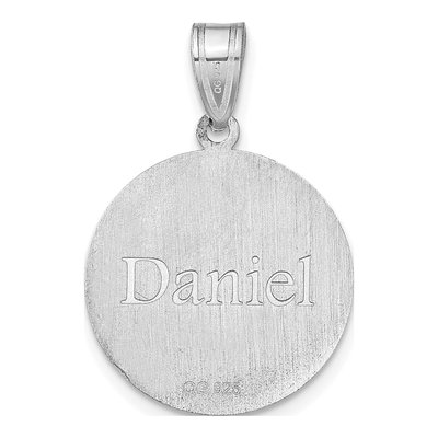 14K White Gold Personalized Baseball Pendant – view 3