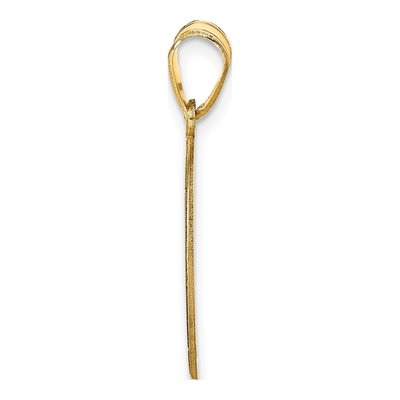 14K Yellow Gold Personalized Baseball Pendant – view 2